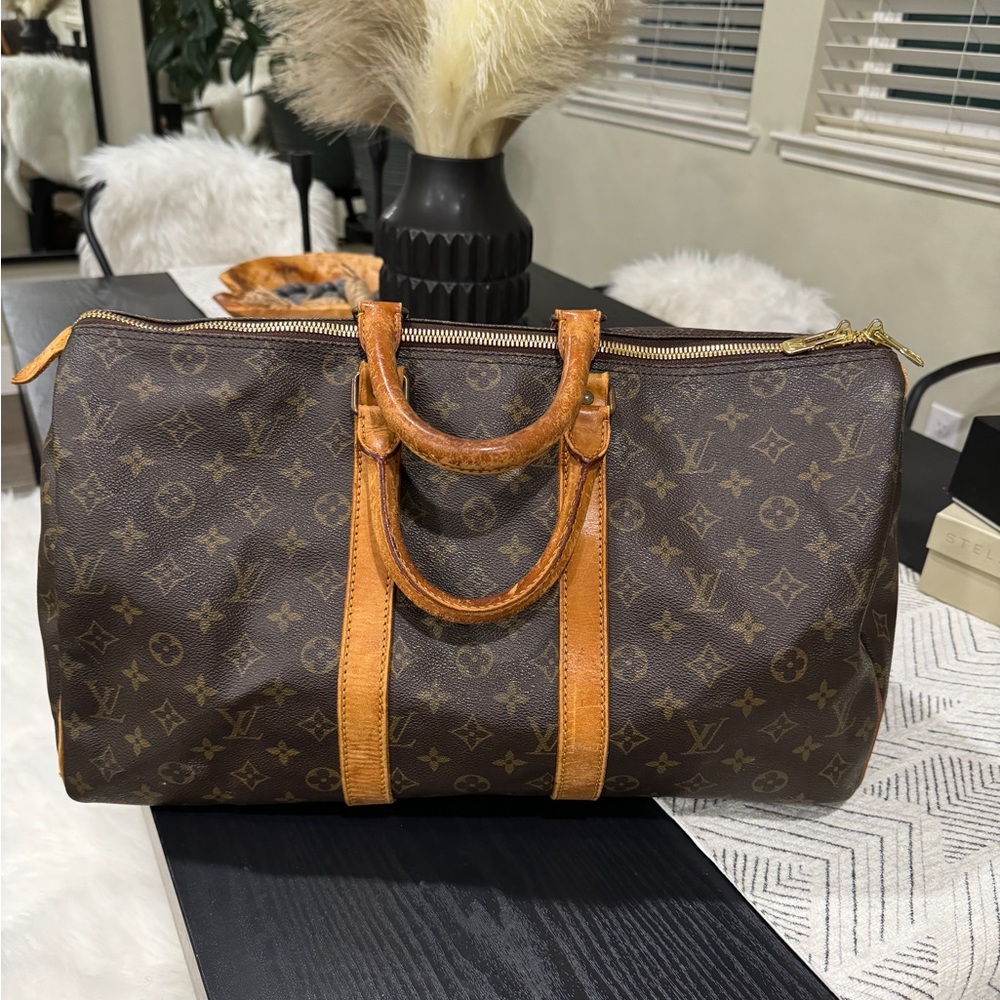 Louis Vuitton Monogram Vintage Keepall 45 Boston Bag M41428